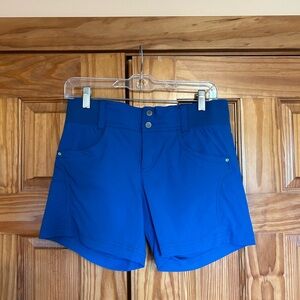 Title Nine Clamber Hiking 5” Shorts, size 6, teal blue